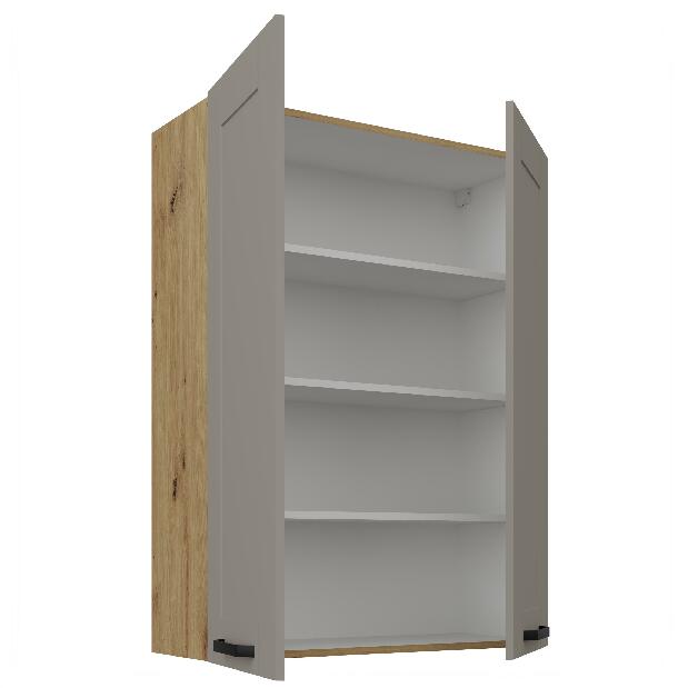 Horní kuchyňská skříňka Lucid 80 G-108 2F (korpus: dub artisan + front: mdf claygrey)