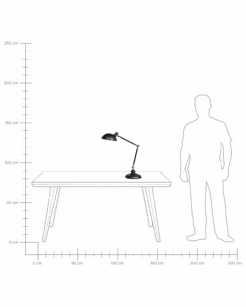 Stolní lampa Meguon (černá)