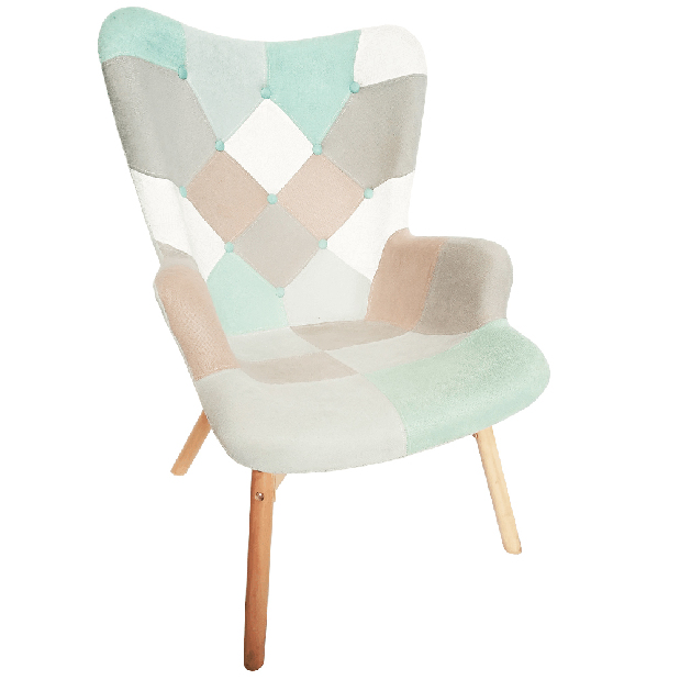 Dizajnové křeslo Karapa (mentolová)