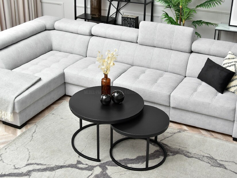 Set 2 konferenčních stolků Novedosa (černá)