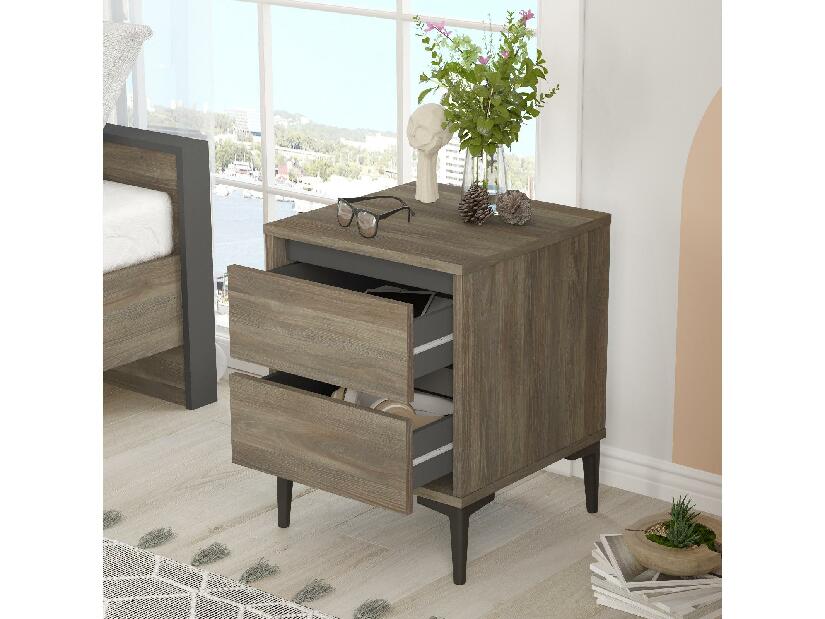 Sada nábytku do dětského pokoje Arvokan (hnědá + antracit)