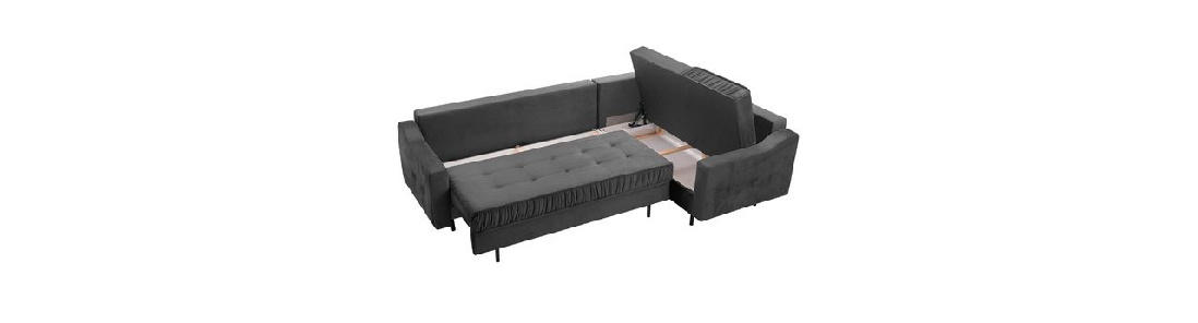 Rohová sedací souprava Korela L (tmavě zelená)