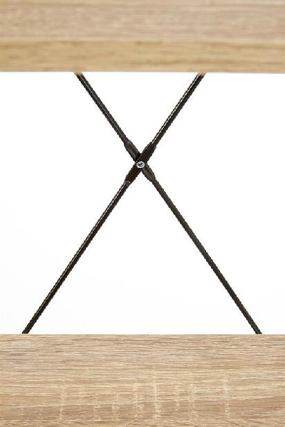 Regál Neda (přírodní dřevo + černá)