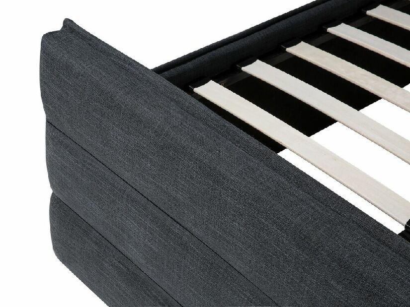 Manželská postel 160 cm VALDO (s roštem) (tmavě šedá)