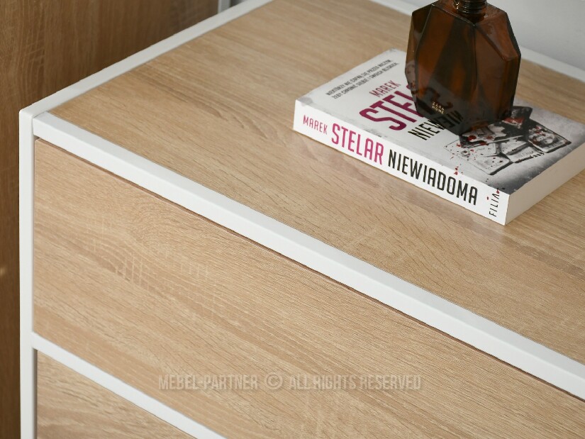 Komoda Soren Kom (sonoma + bílá)