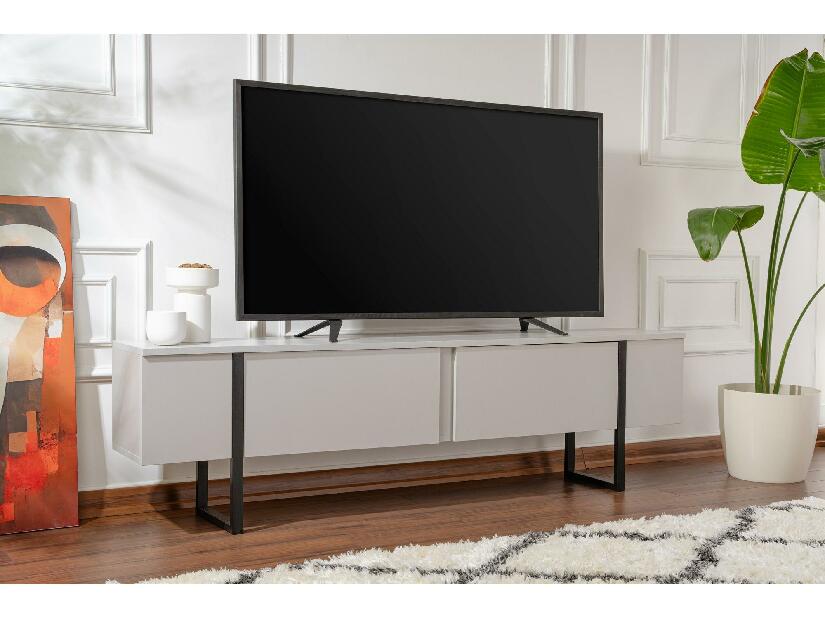 TV stolek/skříňka Seronitta (šedá + černá)
