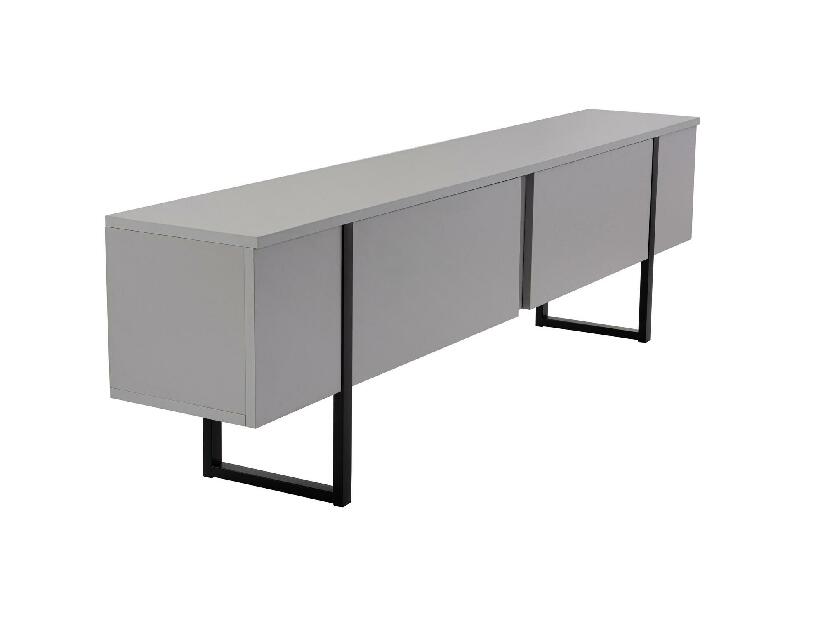 TV stolek/skříňka Seronitta (šedá + černá)