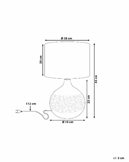 Stolní lampa Yakuna (hnědá)