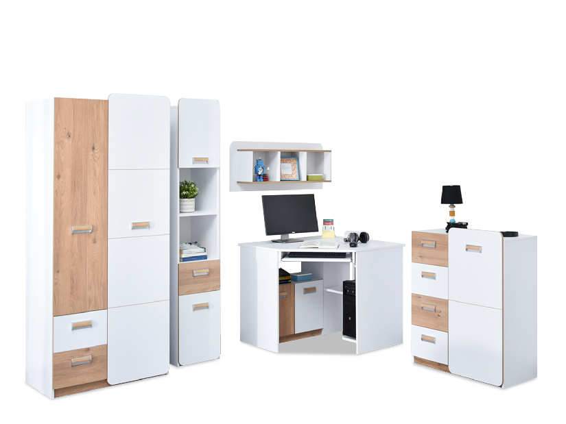 Nábytek do studentského pokoje Clerigo 05 (bílá)
