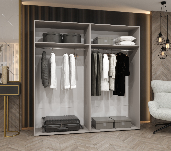 Šatní skříň Alaris 1 200 (kašmír + černá)