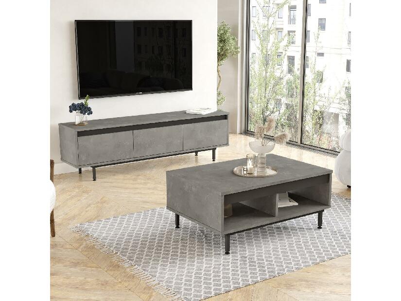 Sada nábytku do obývacího pokoje Levoretta 33 (šedá + černá)