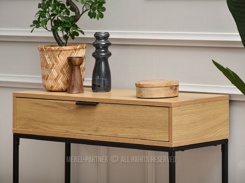 Konzolový stolek Norma M (dub + černá)