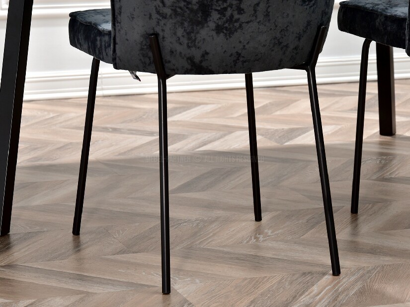 Jídelní židle Obrar (grafitová + zlatá)