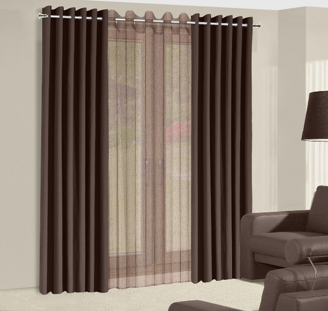 Závěs 140x250 cm April (hnědá)