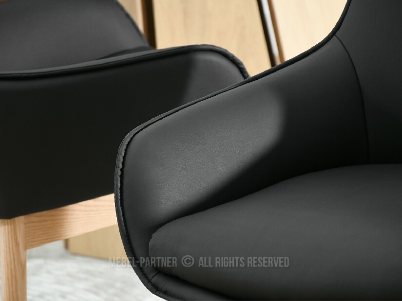 Jídelní židle Camisetas (černá + dub)