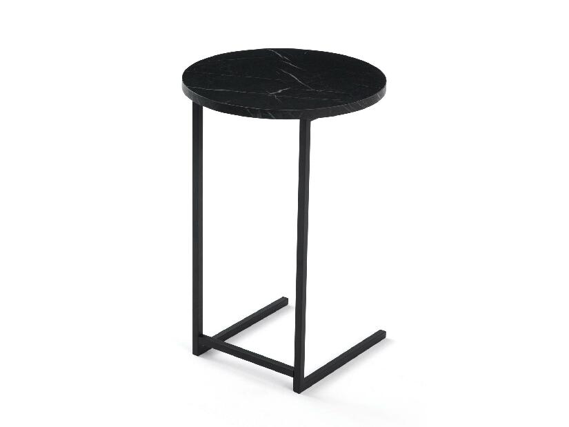 Příruční stolek Mitarazza (mramor černý + černá)