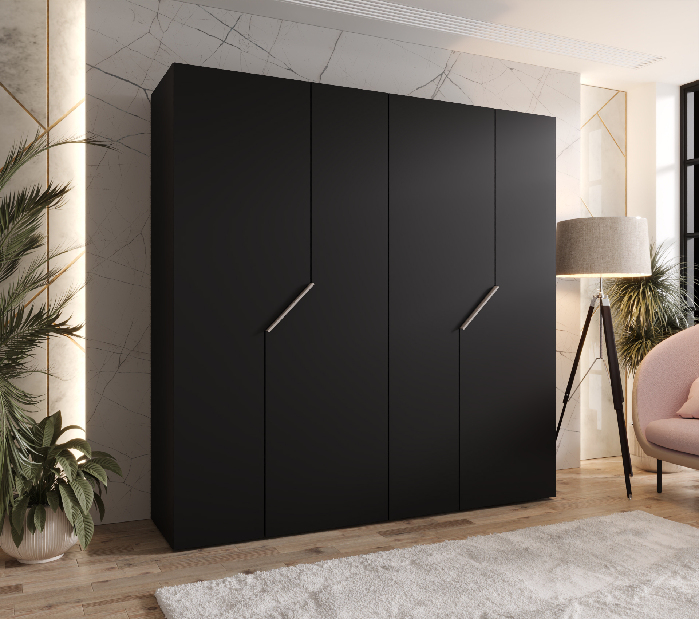 Šatní skříň Alaris 1 200 (černá + kašmír)