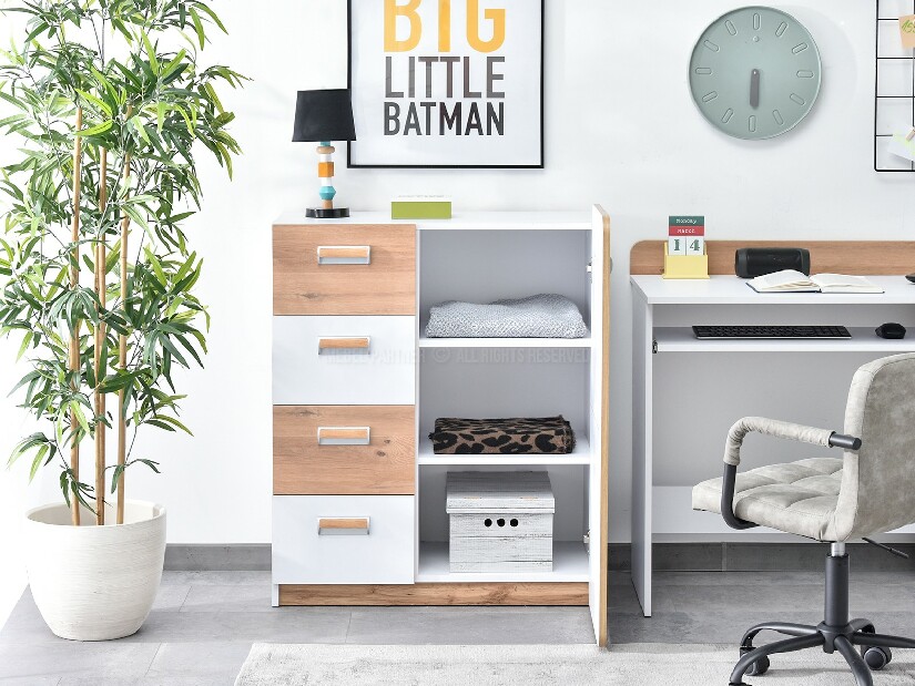 Nábytek do studentského pokoje Clerigo 03 (bílá)