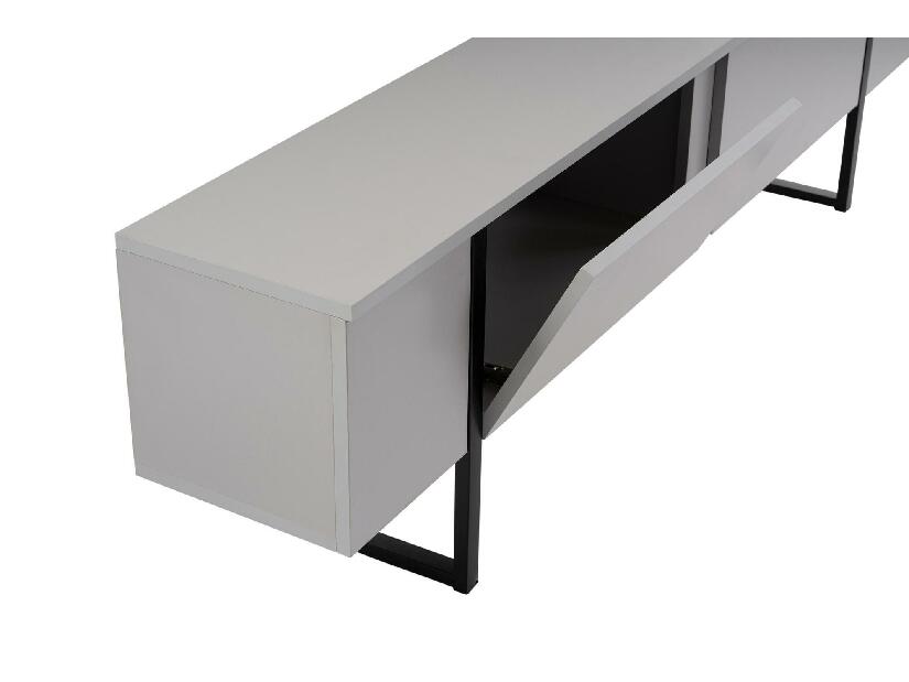 TV stolek/skříňka Seronitta (šedá + černá)