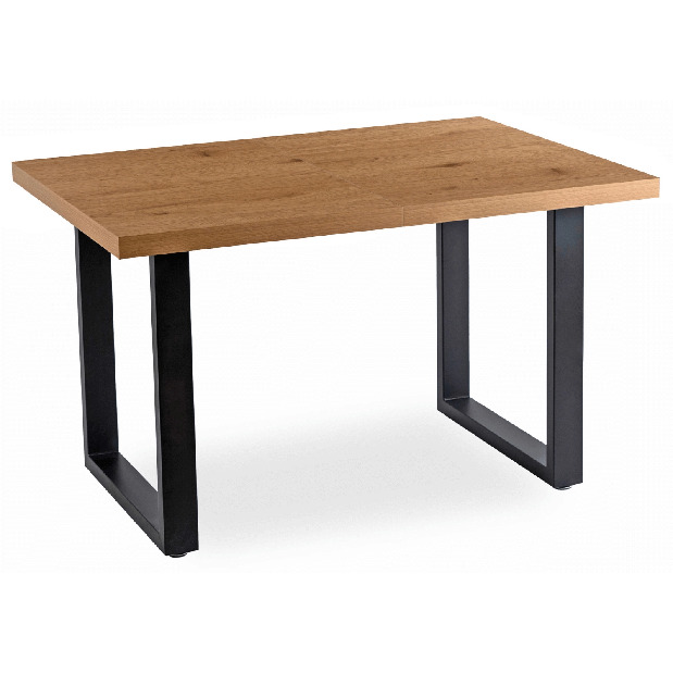 Rozkládací jídelní stůl Tomko (dub zlatý + černá) (pro 6-8 osob)