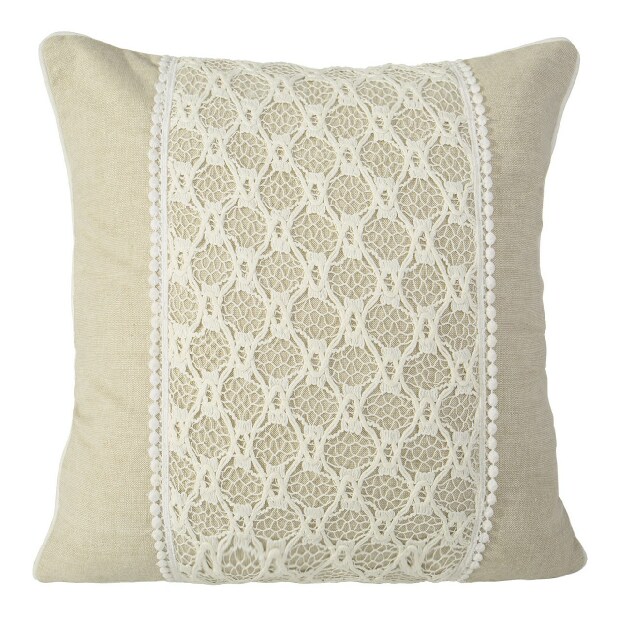 Ozdobný polštář 40X40 cm Algot (béžová + bílá) (2 ks)