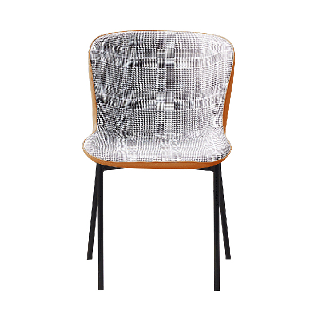 Jídelní židle Polarit (sivobílé káro + camel)