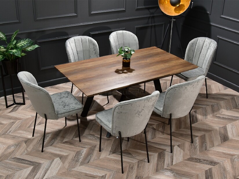 Jídelní židle Obrar (šedá + černá)