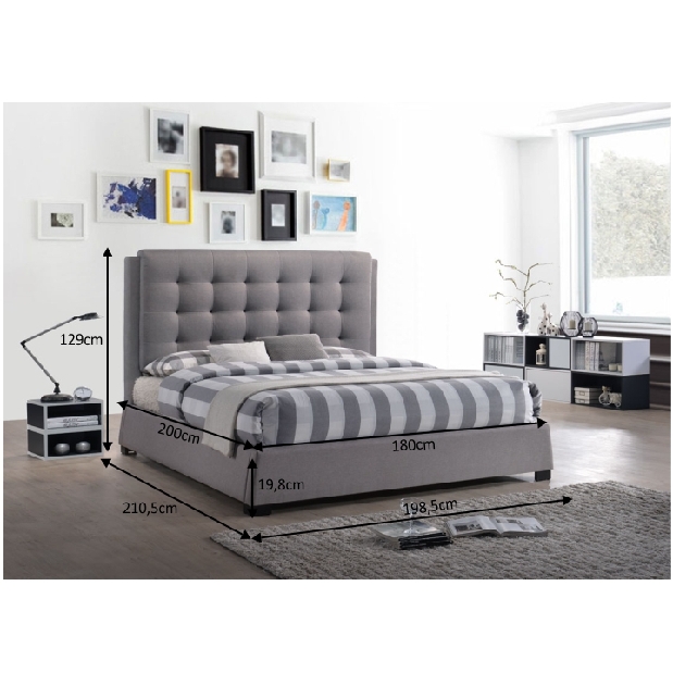 Manželská postel 180 cm Event (s roštem)