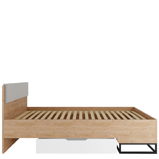 Jednolůžková postel 90cm Irmadi IA5 (hikora + bílá + šedá)