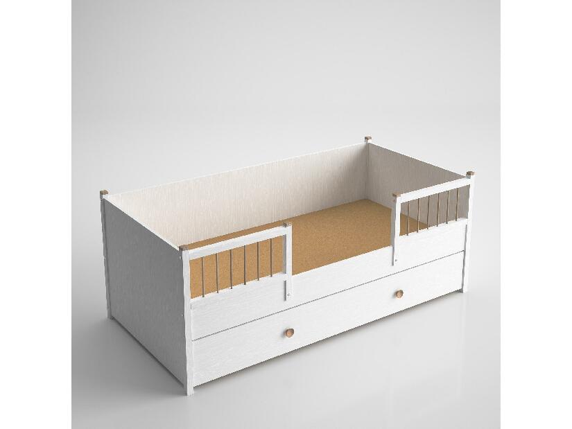 Jednolůžková postel Franc 73 (bílé dřevo)