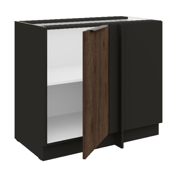 Dolní kuchyňská skříňka Manana 105 ND 1F BB (korpus: černá matná + fronta: ořech okapi)