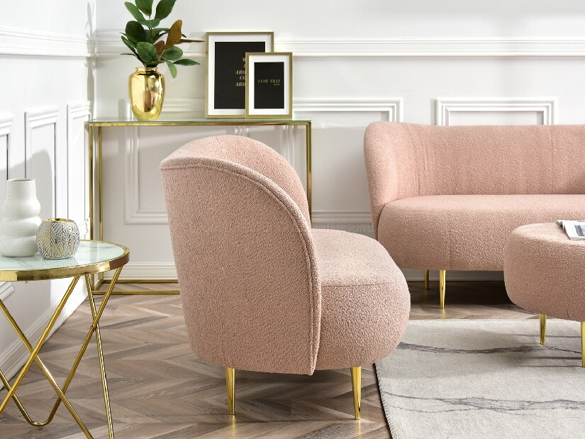 Pohovka dvousedačka Cadmio 2 (zlatá)