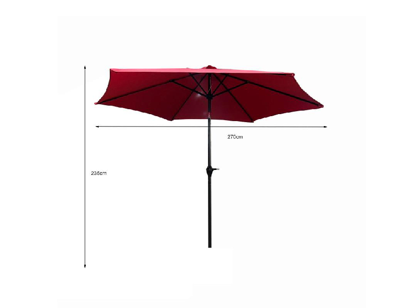 Zahradní slunečník Olivera (červená)