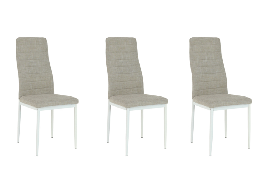 Set 3 ks. jídelních židlí Toe nova (béžová + bílá) *výprodej