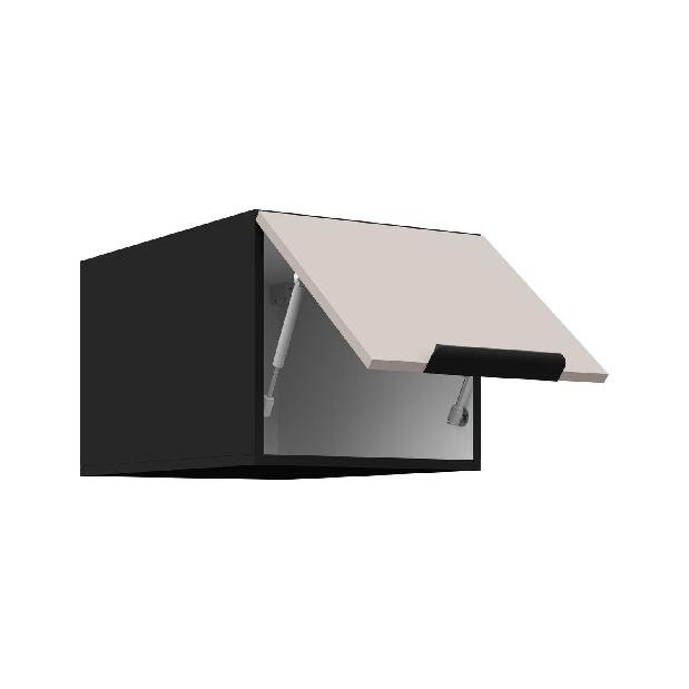 Horní kuchyňská skříňka Aaron 40 NAGU-36 1F (černá matná + kašmír)