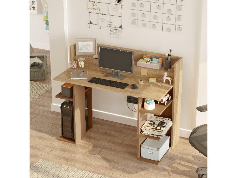  PC stolek Verbato (dub + cihlová)