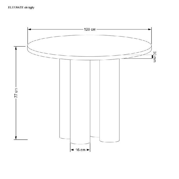 Jídelní stůl Elvira (přírodní dřevo)