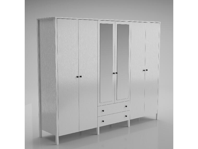 Šatní skříň Franc 76 (bílé dřevo)