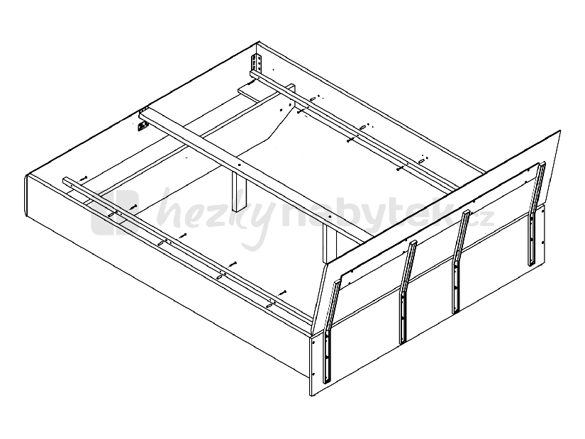 Manželská postel 160 cm BRW Azteca LOZ/160