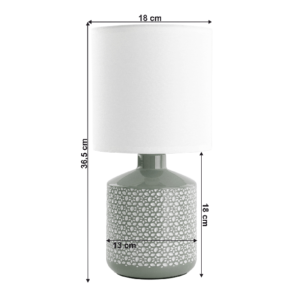 Stolní lampa Oda (šedá)