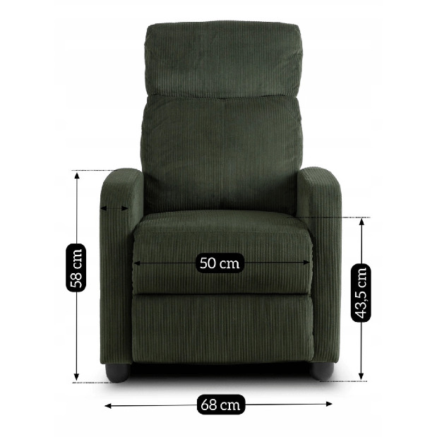  Polohovací křeslo Dominaba (tmavě zelená)