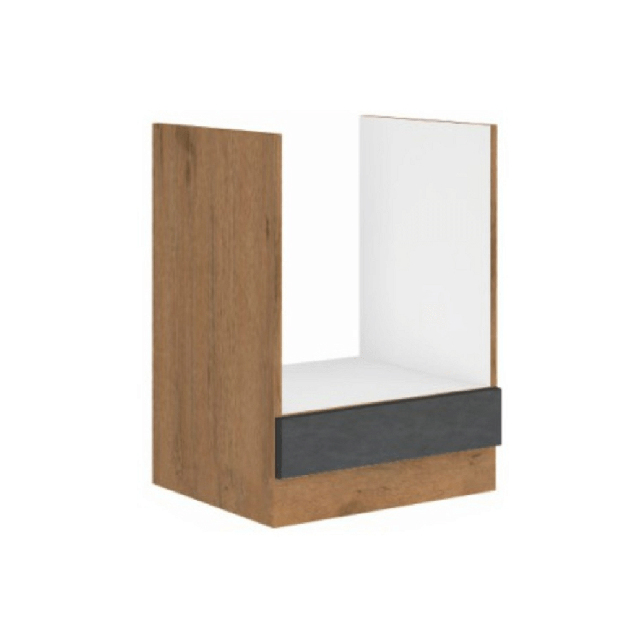 Dolní kuchyňská skříňka pod troubu 60 D GAZ BB Velaga (šedá matná + dub lancelot) *výprodej