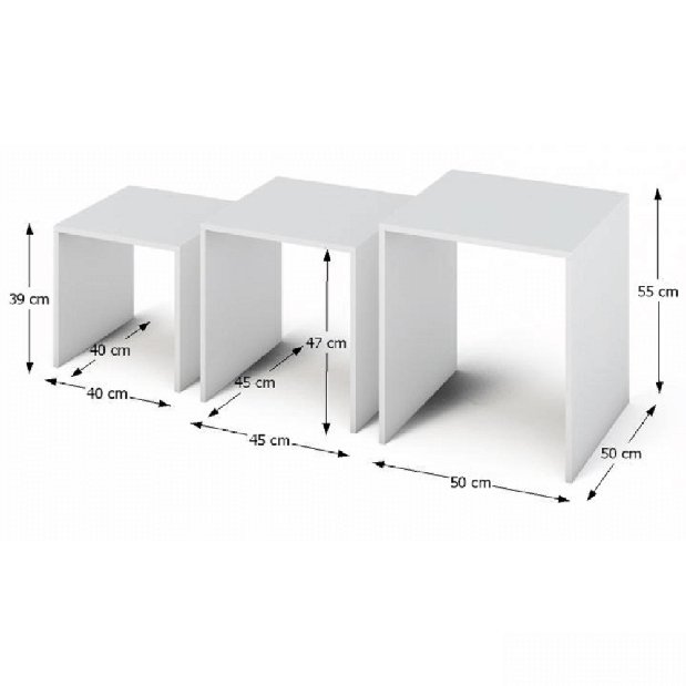 Konferenční stolek Sipet (bílá)