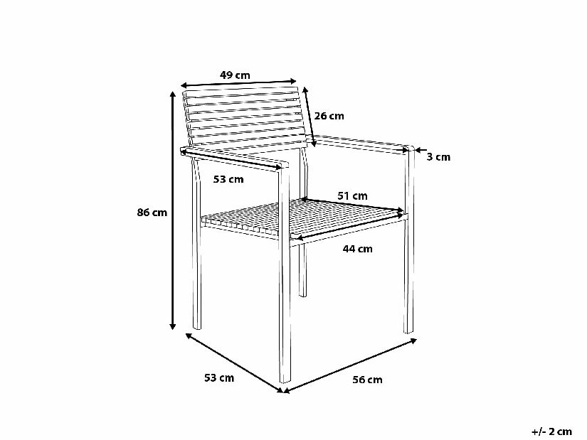 Zahradní jídelní sada Veneto (světlé dřevo)