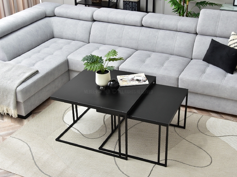 Set 2 konferenčních stolků Destapamos (černá)