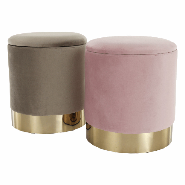 Taburet Annin (šedohnědá)