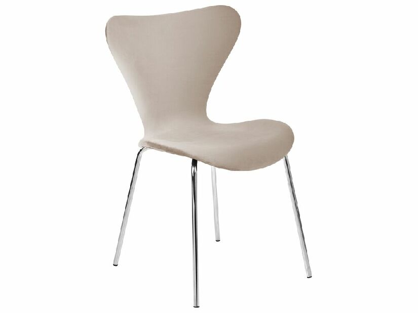 Set 2 ks jídelních židlí Baylor (béžová + stříbrná)