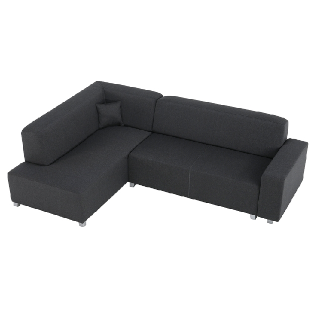 Rohová sedací souprava Colli šedočerná (L)