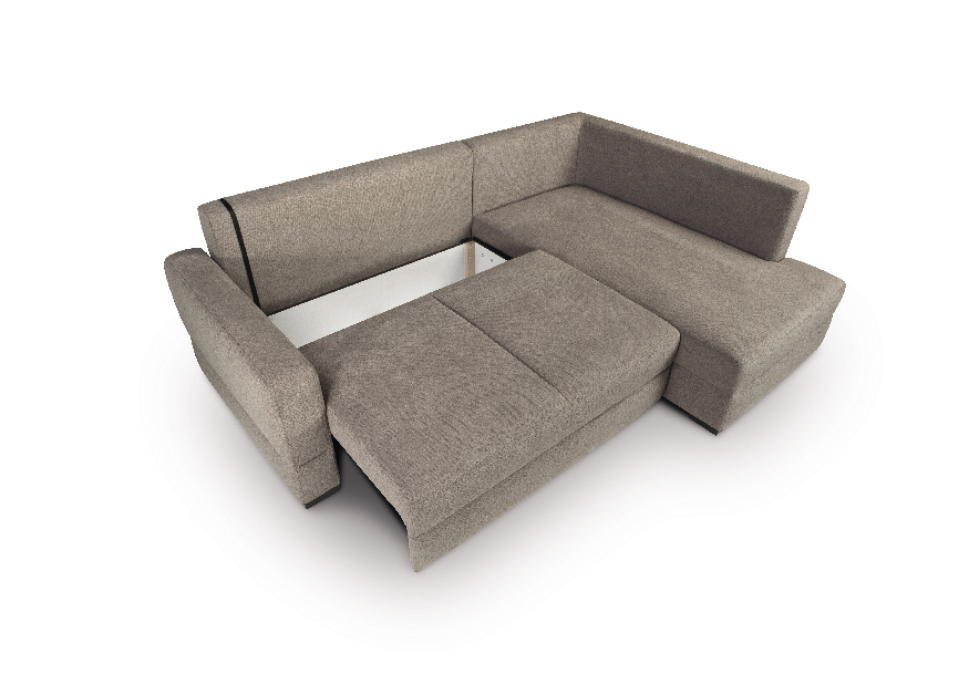 Rohová sedací souprava BRW Alan Lux 3DL REC (hnědá) (P)