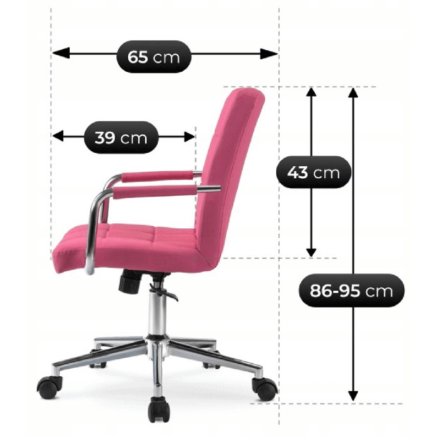  Dětská otočná židle Astronautic (růžová)